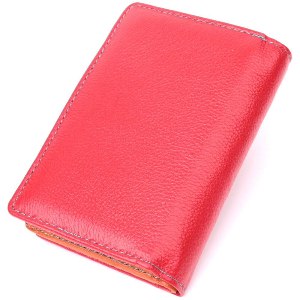 Жіночий шкіряний гаманець з монетницею червоний (ST Leather) Київ - фото 18