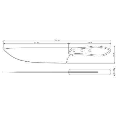 Кухонный нож Tramontina Barbecue Polywood Meat 203 мм Червоне Дерево (21191/178) Винница