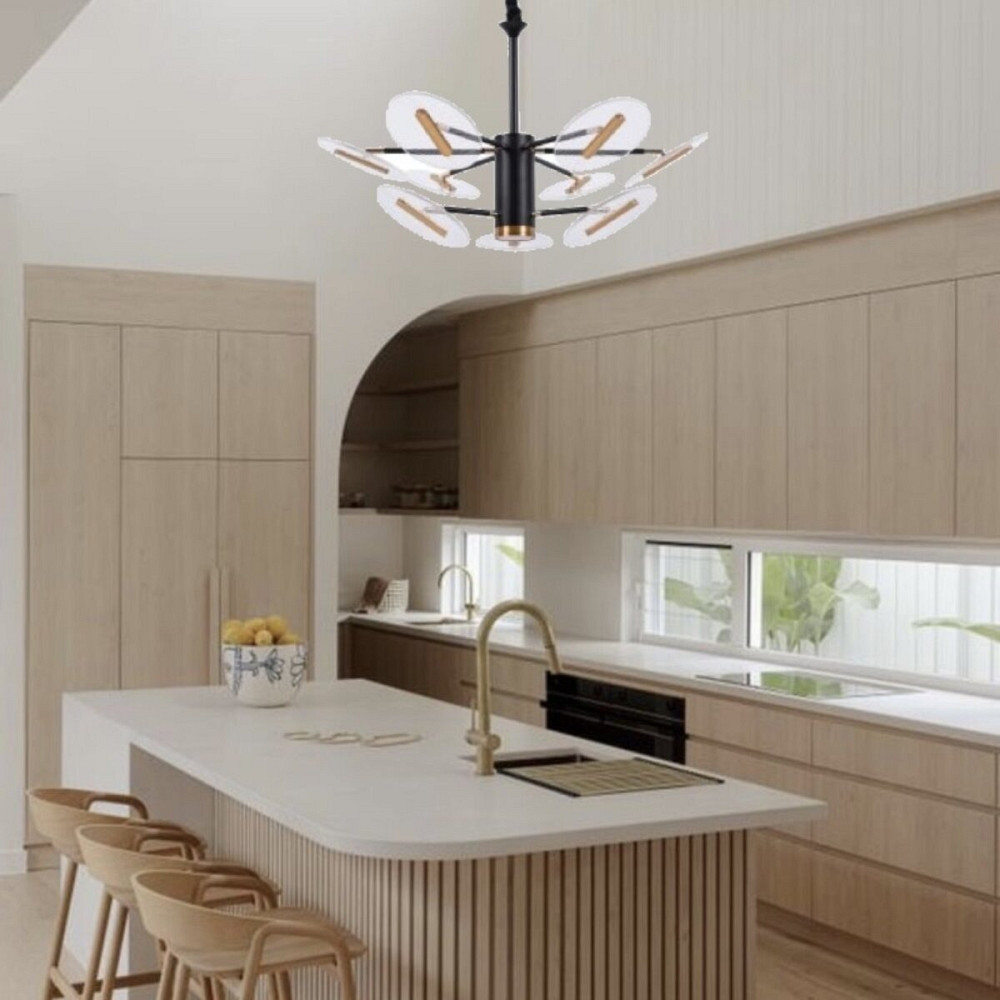 SIRIUS Люстра світлодіодна акрилова Sirius N 3713-B-6+3 (80W) Коломия - фото 5