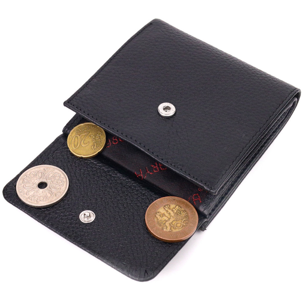 Практичное женское портмоне из натуральной кожи KARYA 21315 Черный Киев - изображение 8