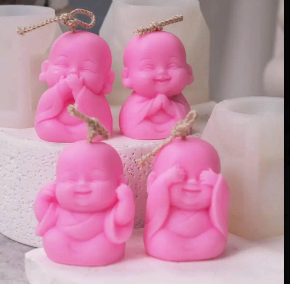 Силіконові форми для свічок «Ченці» – набір для творчості Київ - фото 1