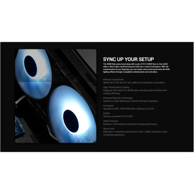 Система рідинного охолодження Deepcool LQ240 Black (R-LQ240-BKLSMW-G-1) Вінниця - фото 5