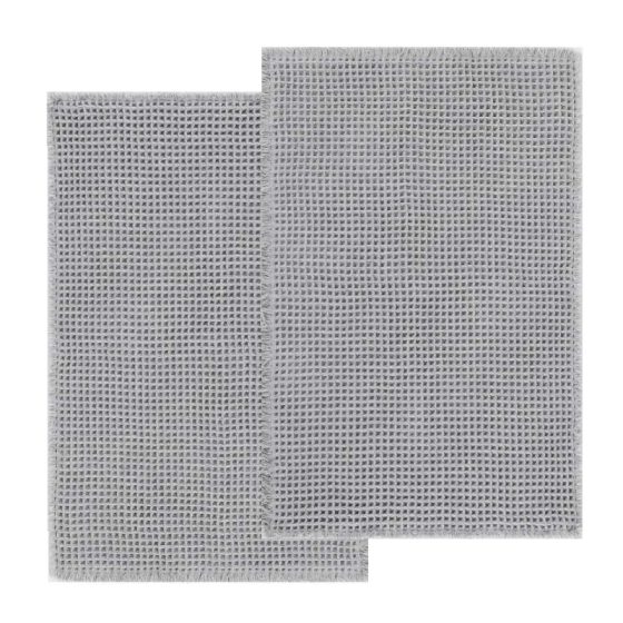 Набор ковриков для ванной/туалета вафельный Lovely Svi 2шт: 50 x 80 см Серый (1237253) Киев