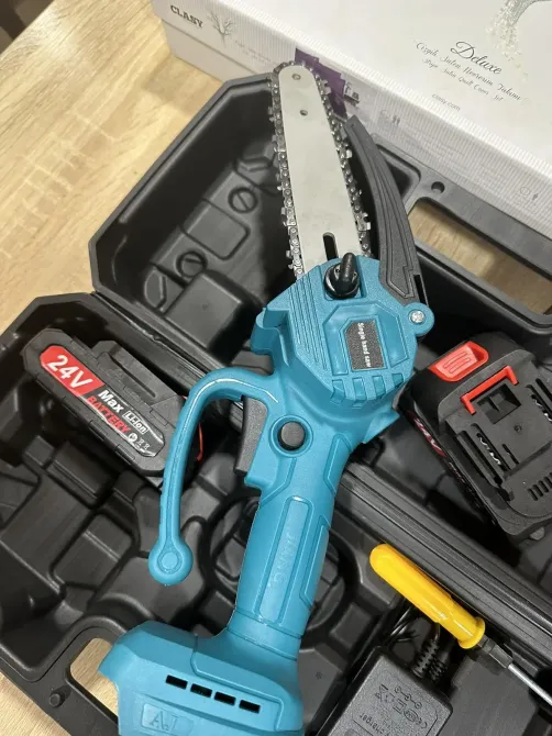 Мини пила (24В​​​​​​​, 5,0 Ач) Веткорез компактная и лёгка цепная пила аккумуляторная Коломия - фото 5