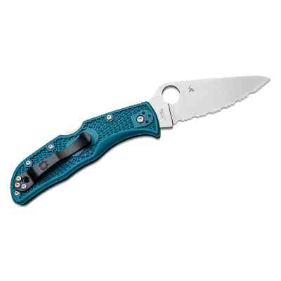Нож Spyderco Endela K390 Serrated Blue (C243FSK390) Винница