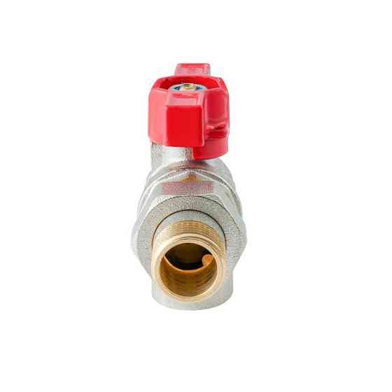 Кран з американкою кутовий KOER EXTREME KE.228-15 - 1/2" ручка "метелик" червона (KR5763) Київ