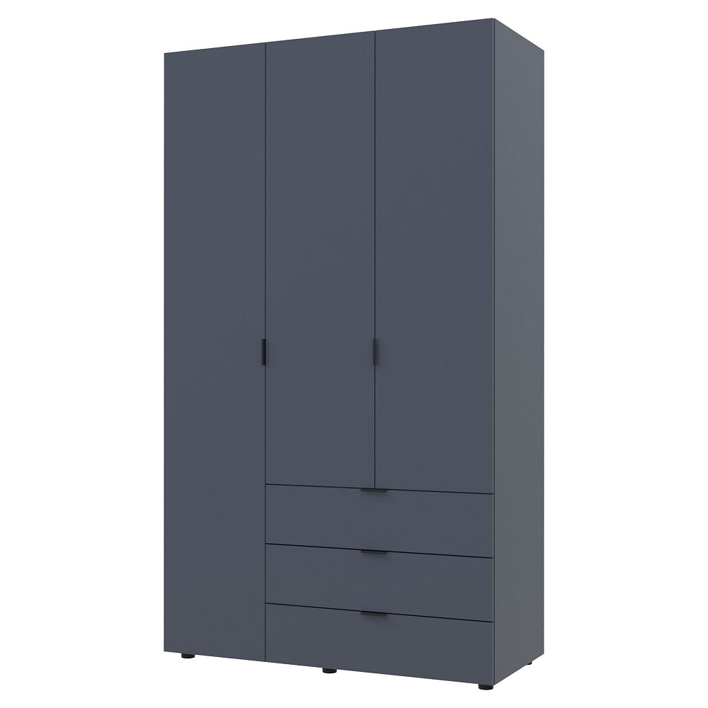 Шкаф распашной для одежды Doros Гелар 116,2х49,5х203,4 см Графит (DRS-011108) Днепр - изображение 2