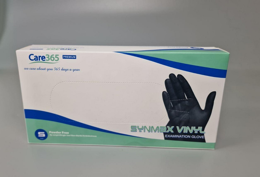 Рукавиці Вініл Чорні (100 шт.) розмір S "CARE 365" (1 пачка) Харків - фото 2