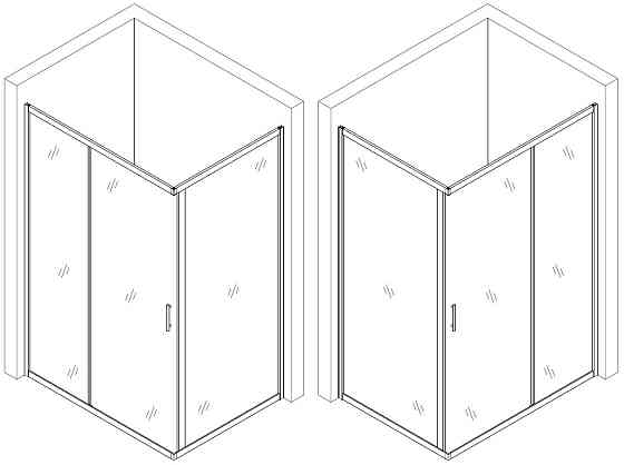 Душова кабіна прямокутна без піддона NISA N120TC (N120T) BRAVO (1уп.) Київ