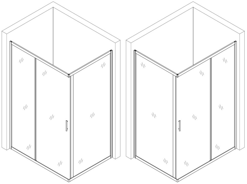 Душова кабіна прямокутна без піддона NISA N120TC (N120T) BRAVO (1уп.) Тернопіль - фото 6