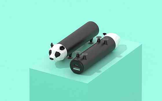 Зовнішній акумулятор Power Pet 4800mAh панда портативний повербанк заряджає 2 пристрої 5V м'який на дотик Київ