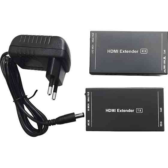 Подовжувач Atcom HDMI - RJ-45 (F/F), до 60 м, Black (14371) Чорний Харків