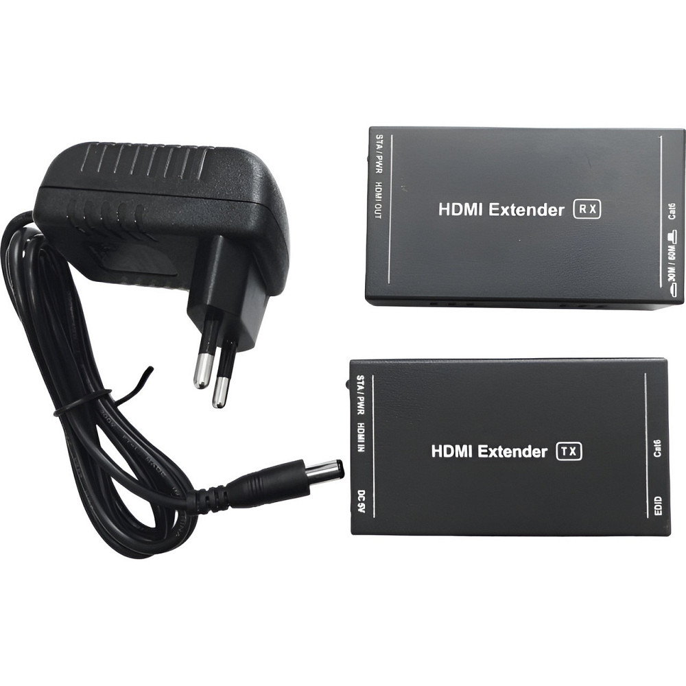 Подовжувач Atcom HDMI - RJ-45 (F/F), до 60 м, Black (14371) Чорний Харків - фото 3