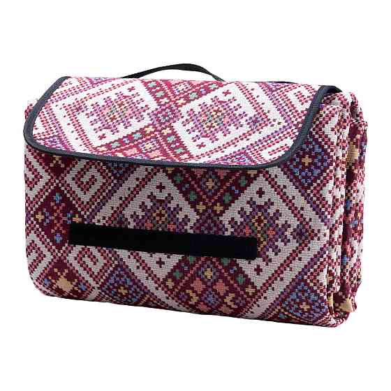 Червоний жакардовий коврик для пікніка Київ