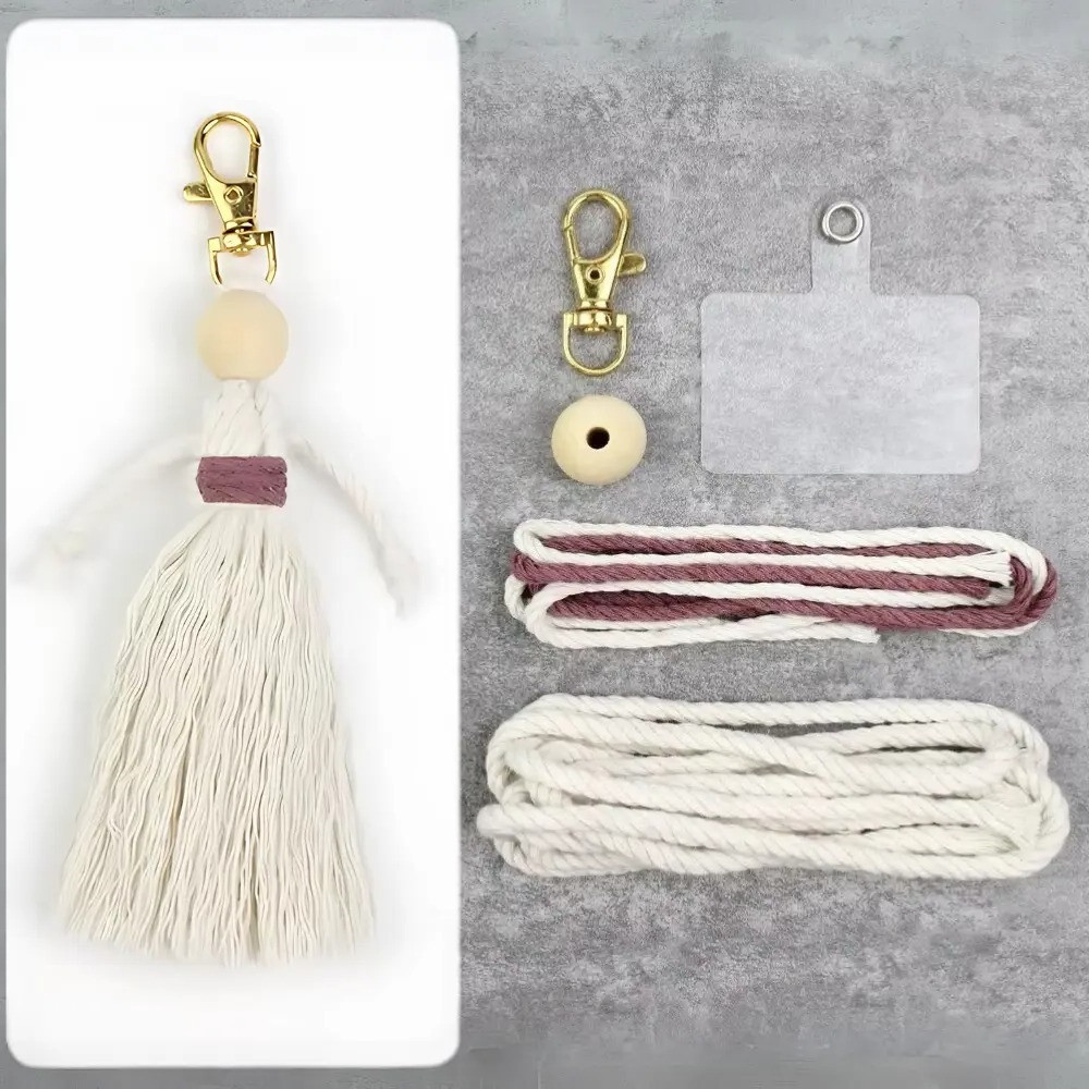 Набор макраме для рукоделия и плетения брелока 
