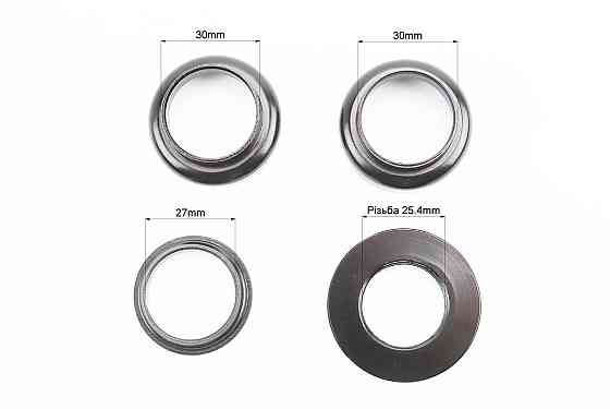 Кермова колонка 1" (30/25.4x30/27) різьбової вилки, чорні KL-B202 Київ