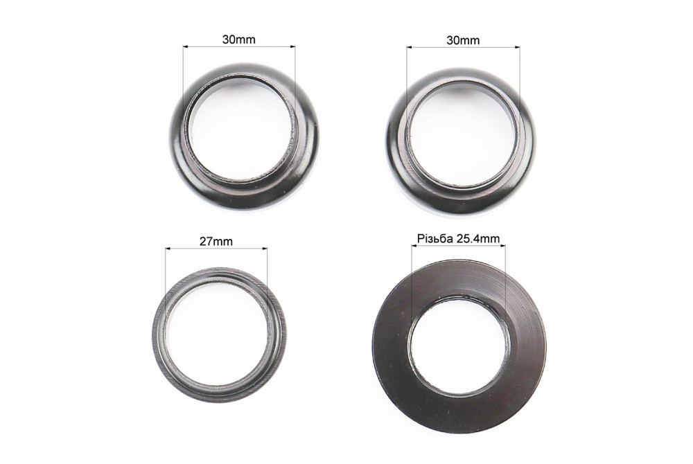 Кермова колонка 1" (30/25.4x30/27) різьбової вилки, чорні KL-B202 Київ - фото 3