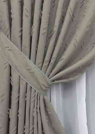 Комплект штор VR-Textil Лен Букле № 1888ш Серый 150х270 см 2 шт (33-0919) Киев