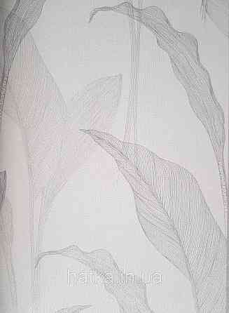 Шпалери метрові вініл на флізелін дизайнерські Erismann Elle Decoration 2 листки світло сірі на білому Київ
