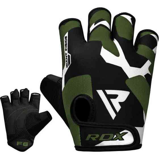 Рукавички для фітнесу RDX F6 Sumblimation Black/Green S Каменское