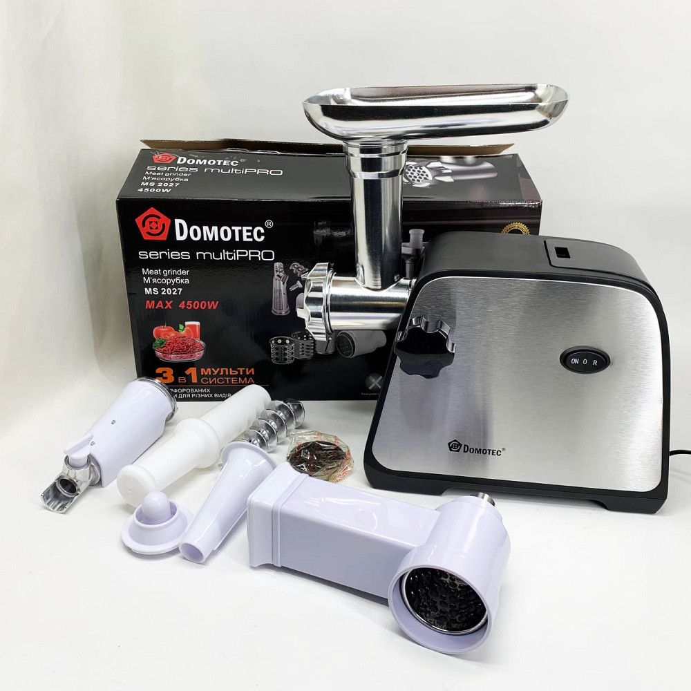 Мясорубка 3в1 мясорубка для дома Domotec MS-2027 4500Вт, Электрические мясорубки кухонные QI-41 Львов - изображение 7