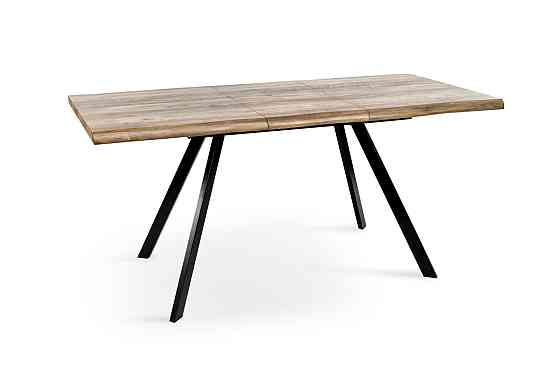 Стіл Метрополь (120+40*80), чорний/штучний шпонMDF Киев