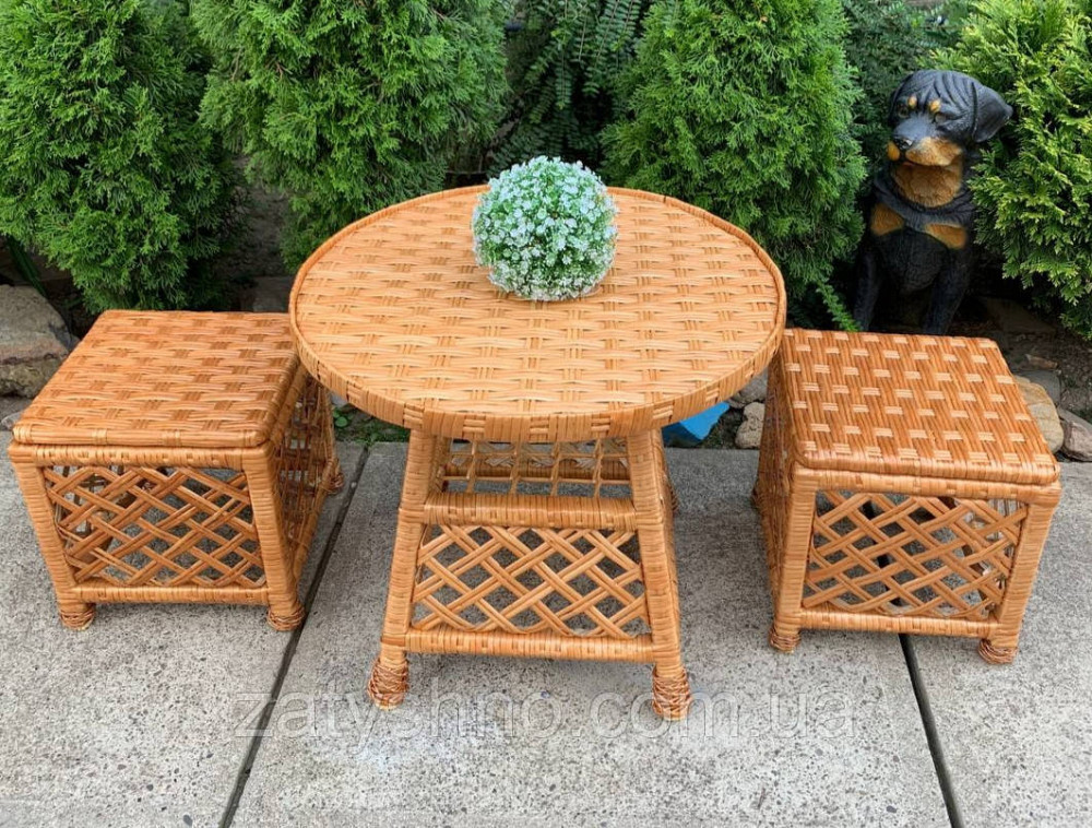 Набір меблів стіл та пуфи Київ - фото 2
