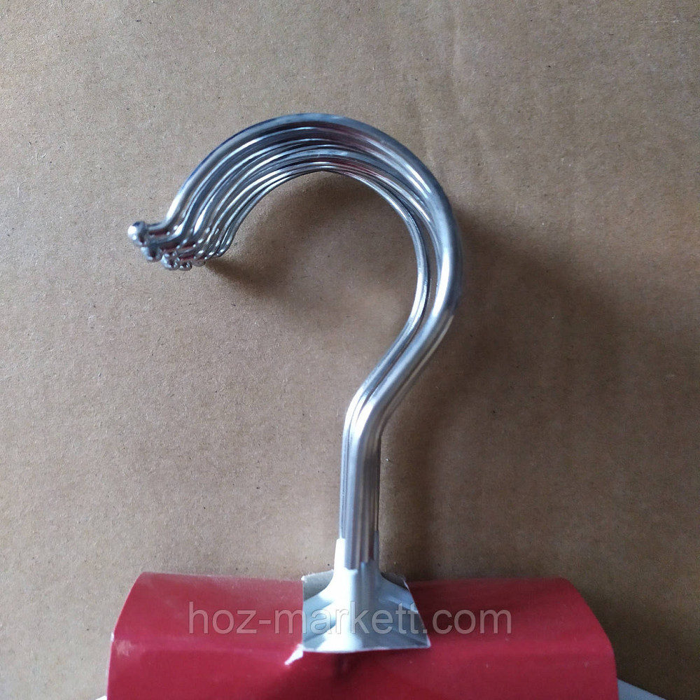 Вішалки плічка, тремпіль білий металевий у силіконовому покритті з хромованим гачком тонкий 8 од в уп Харків - фото 5