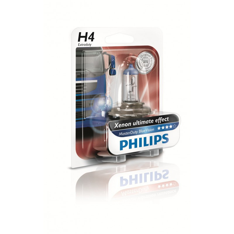 Галогенова лампа PHILIPS 13342MDBVB1 H4 75/70 W 24 V P43t MasterDuty BlueVision Харків - фото 1