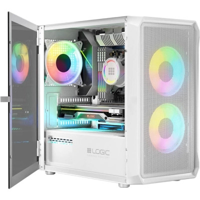 Корпус Logic concept PORTOS MESH+GLASS ARGB fans 3x120mm WHITE (AM-PORTOS-20-0000000-0002) Винница - изображение 4