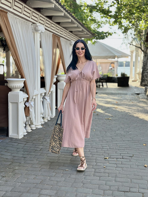 Длинное муслиновое платье 