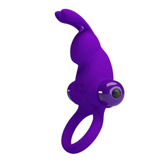 Кольцо эрекционное в виде кролика Pretty Love Vibrant Penis Ring 1 фиолетовое Sex Aura Киев
