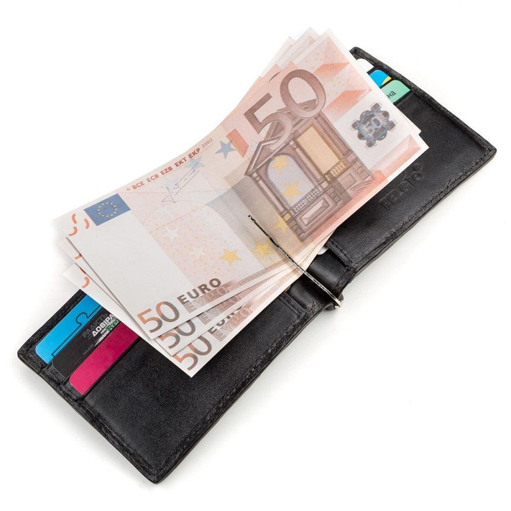 Зажим CROCODILE LEATHER 18169 из натуральной кожи крокодила Черный Киев - изображение 3