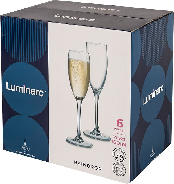 Набір келихів Luminarc Raindrop, 6х160 мл (V5929) (6887056) Київ - фото 3