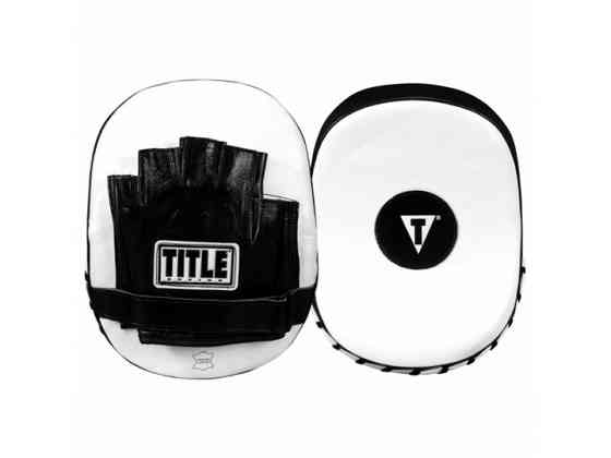 Лапи боксерські TITLE Boxing Cobra Leather Punch Mitts Black/White Каменское