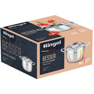 Кастрюля Ringel Besser з кришкою 5,5 л (RG-2021-24) Винница - изображение 7