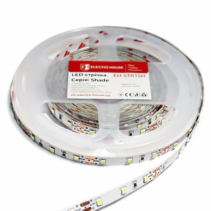 LED стрічка  5Вт 12В 550 Лм, SMD2835 60 діодів, теплий білий 3000K, серія Shade, гарантія 2 роки Дніпро - фото 3