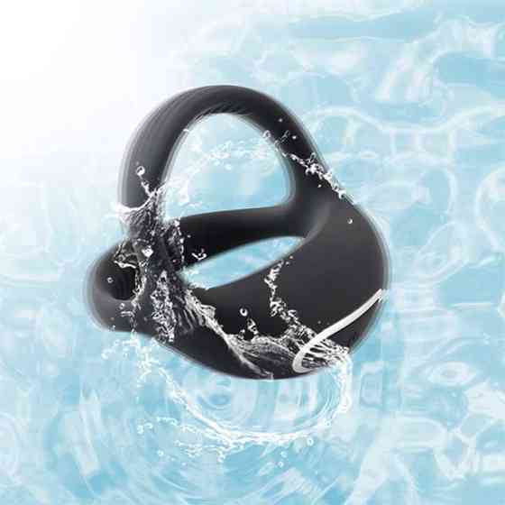 Тройное эрекционное смарт виброкольцо на пенис и мошонку 