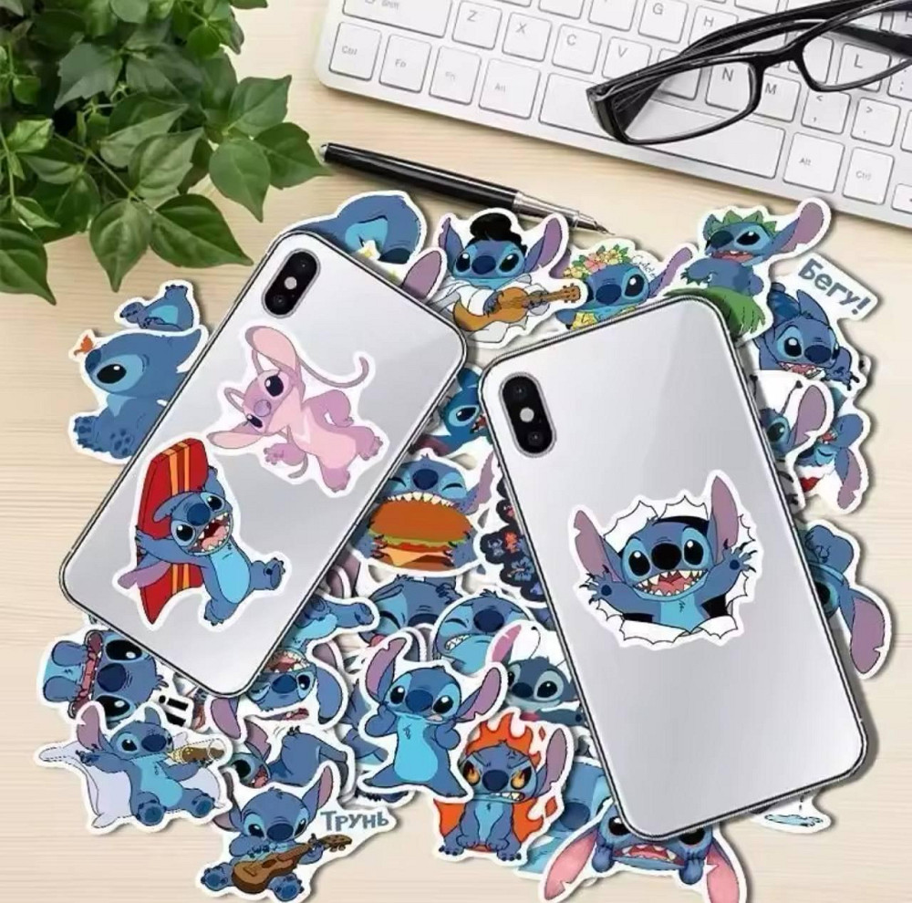 Набір наклейок (стікерів) Disney "Ліло і Стіч" (50 шт.) стікербомбінг для телефону, ноутбука, планше Київ - фото 5