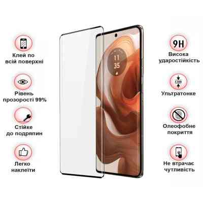 Скло захисне BeCover Motorola Edge 50 Ultra Black (712345) Вінниця