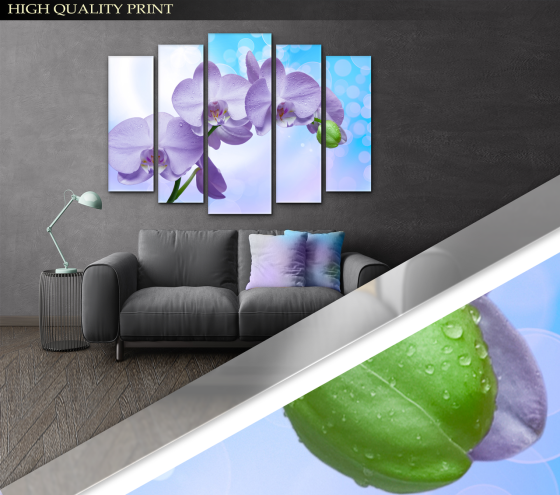 Модульна картина Орхідея Art-307_5 ( 80х118см ) Київ