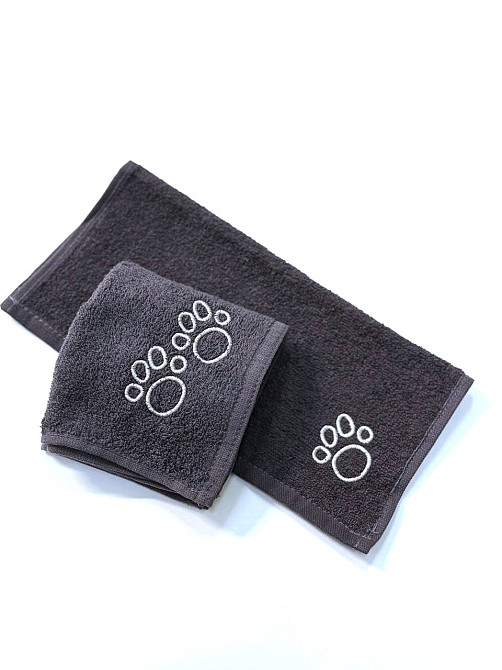 Ecotton Набір махрових рушників для тварин Ecotton Витри мені лапки 2 шт. сірий Коломыя - изображение 7