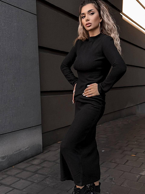 Жіноча стильна тепла сукня ангора рубчик Одеса - фото 9