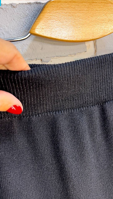 Спідниця жіноча My fashion 891 в'язка тепла розріз французька довжина one size чорна, чорний, one size Київ - фото 6