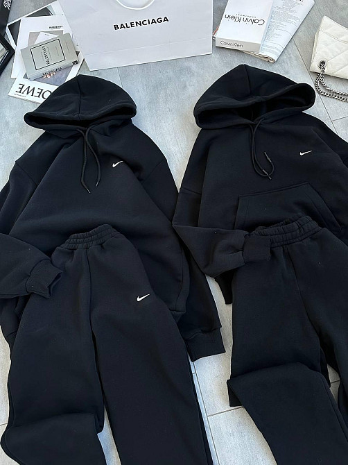 Жіночий трендовий костюм двійка  трьохнитка на флісі + манжети рібана Одеса - фото 1