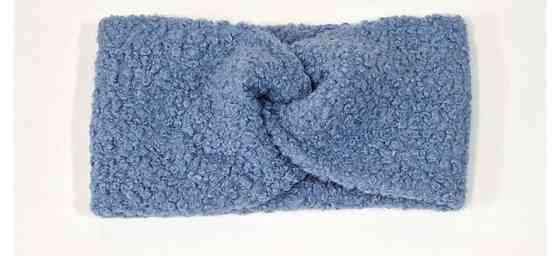 Пов'язка тепла букле синя Київ