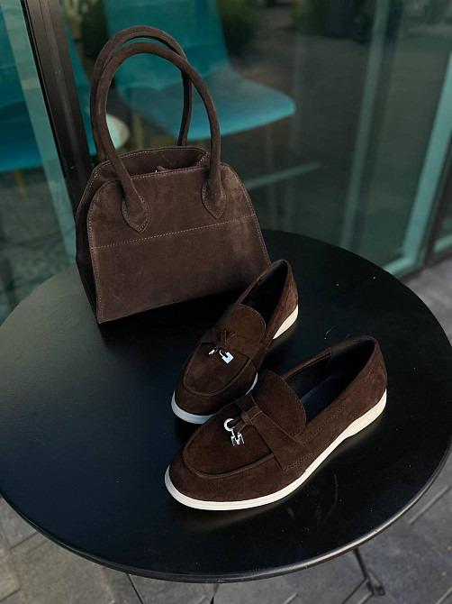 Mermaid Лофери жіночі Mermaid Б-1 шоколадні/біл.под (весна-осінь, замша натуральна) (6006) 38 Коломия - фото 8