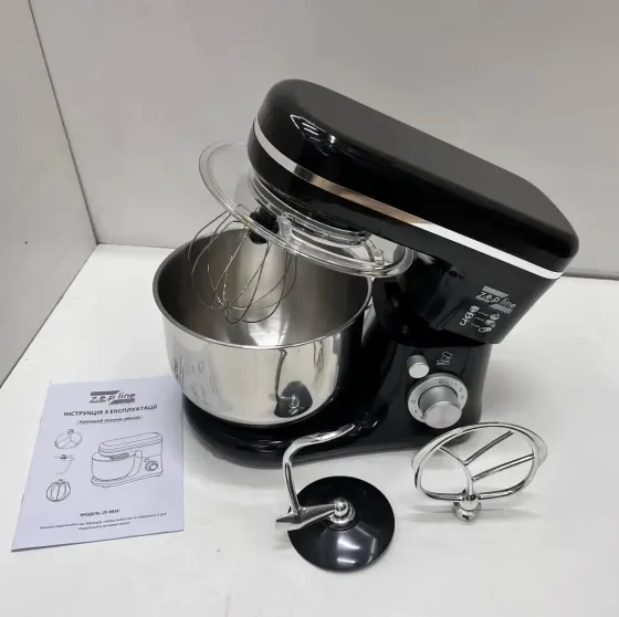 Тестомес Zepline ZP-9832 миксер с чашей 5л из нержавеющей стали 3500 Вт черный Коломыя