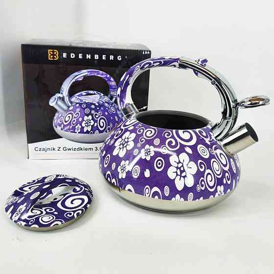 Чайник зі свистком з важким дном, Практичний чайник для газової плити газовий нержавіюча сталь BL-46 Івано-Франківськ