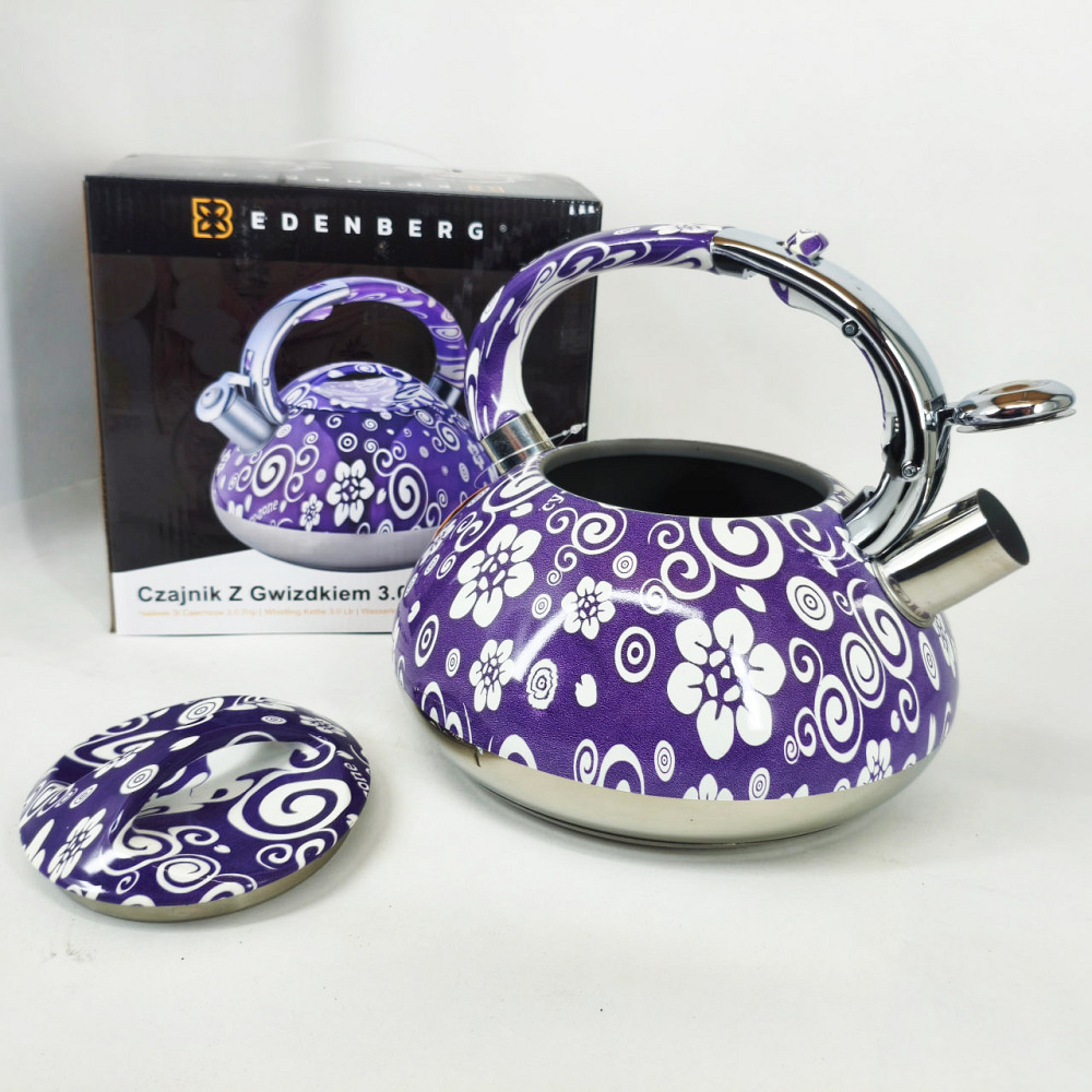 Чайник зі свистком з важким дном, Практичний чайник для газової плити газовий нержавіюча сталь BL-46 Івано-Франківськ - фото 4